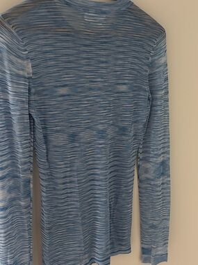 Isabel Marant Blue Space-Dye Long Sleeve Tee